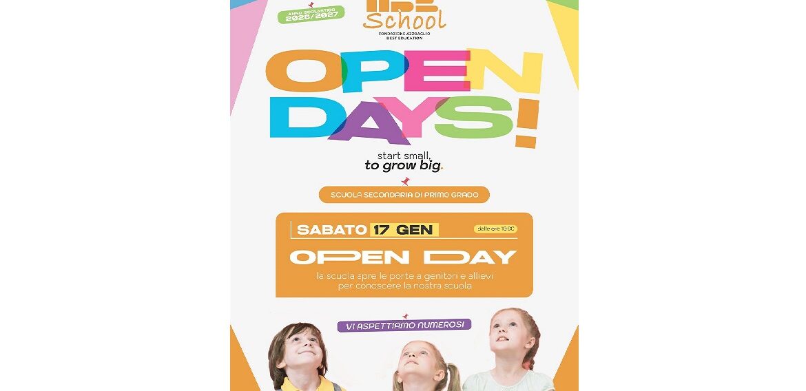 VI ASPETTIAMO ALL’OPEN DAY!
